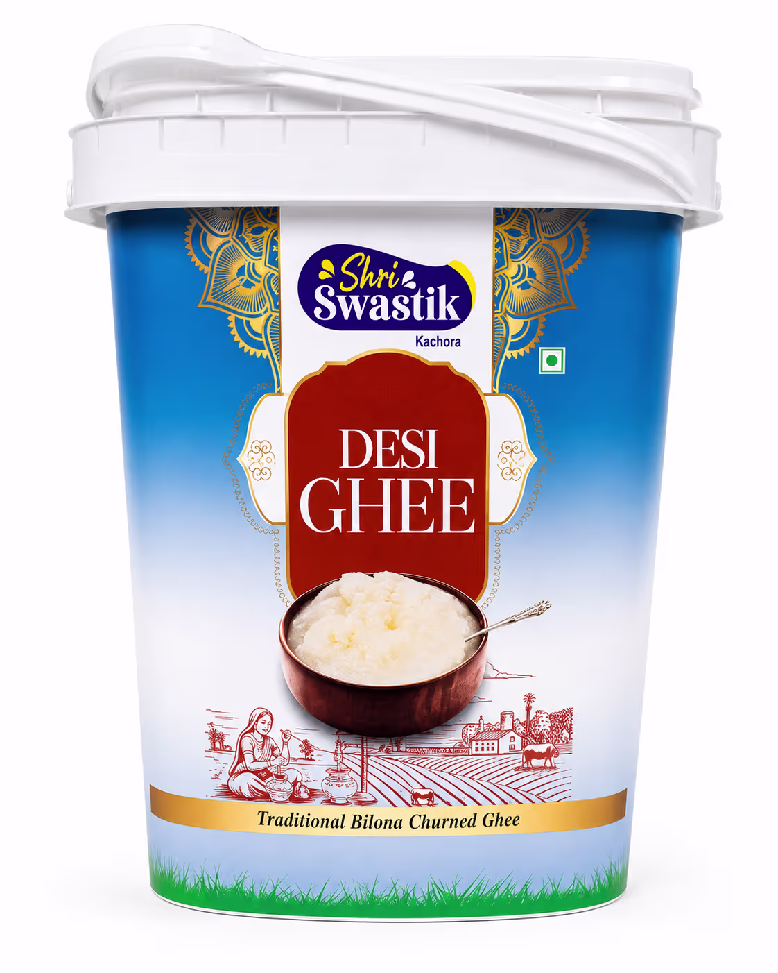 Sri Swastik Desi Ghee 15 kg back